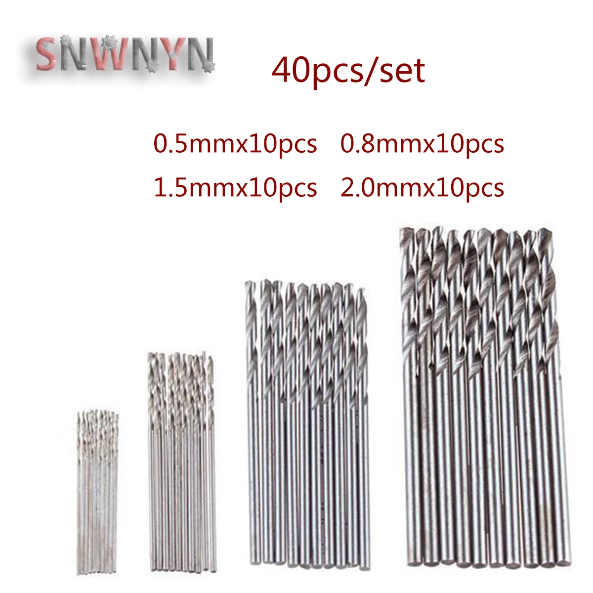 

10/40PCS HSS Mini Drill Twist Drill Bits Set for Woodworking Plastic And Aluminum Electrical Drill Tool 0.5mm 0.8mm 1.5mm 2.0mm