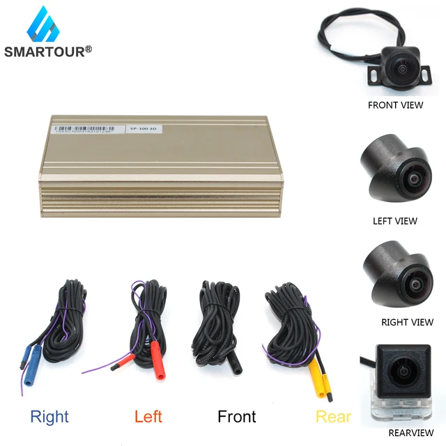 $US $178.00 Smartour 3D HD 360 Car Surround View Monitoring System  Bird View System 4 Camera DVR HD 1080P Reco