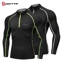 Outto Велоспорт базовый слой мужской теплый половина молнии Топ зима дышащий велосипед Джерси эластичный термо дорожный спорт нижнее белье