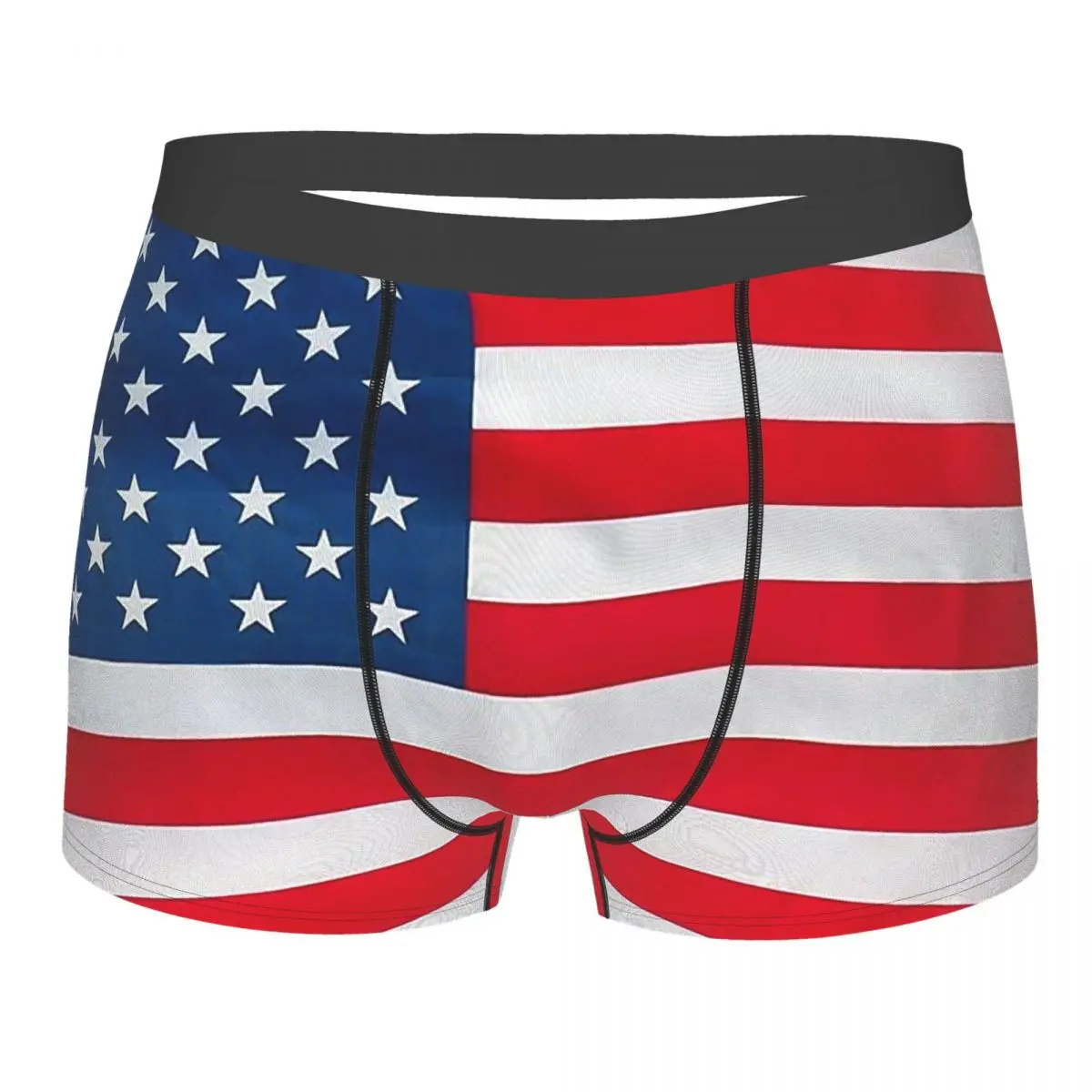 Flag American Underpants Cotton Panties Man Underwear Ventilate Shorts Boxer Briefs