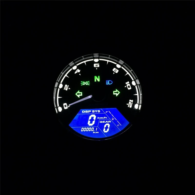 SLGJMP светодиодный цифровой индикатор для мотоцикла Тахометр одометр Compteur Moto инструмент Многофункциональный измеритель цифровой спидометр