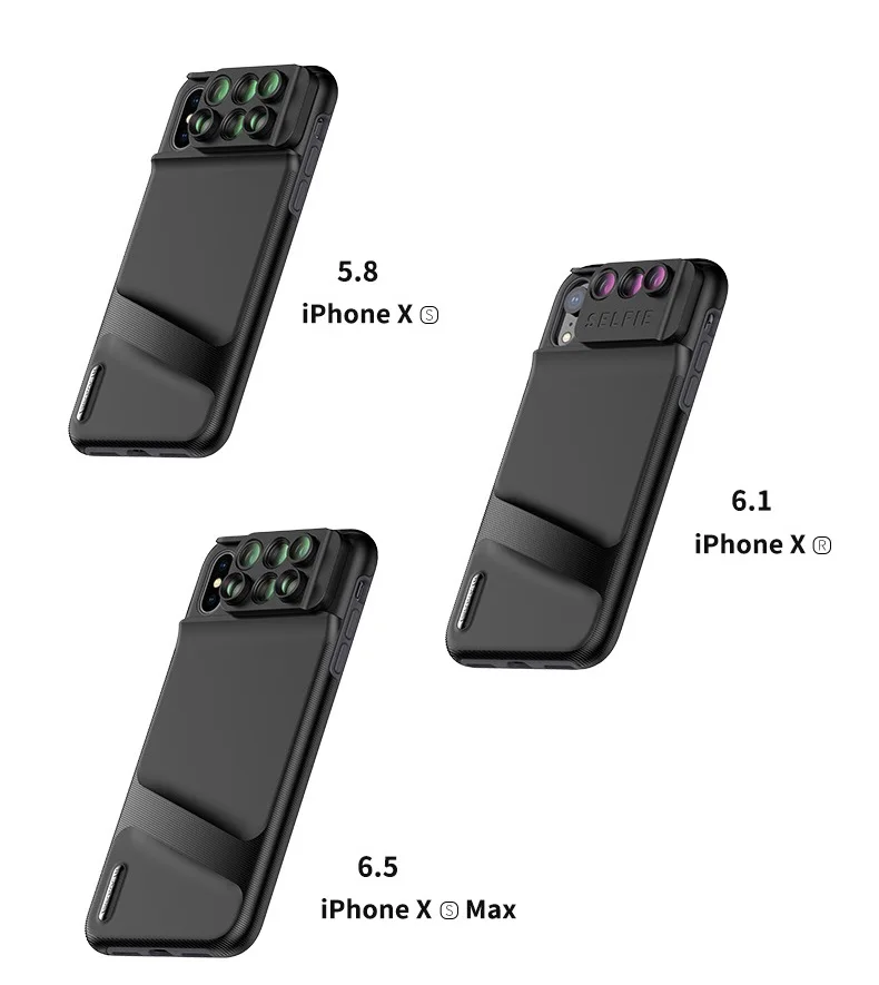For iPhone XS XR XS MAX Dual Camera Lens 6 in 1