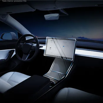 

For Tesla Model 3 Mode3 2017 2018 2019 Gear Shift Frame Panel Door Center Pillar Transpare Protective Sticker Car Decoration