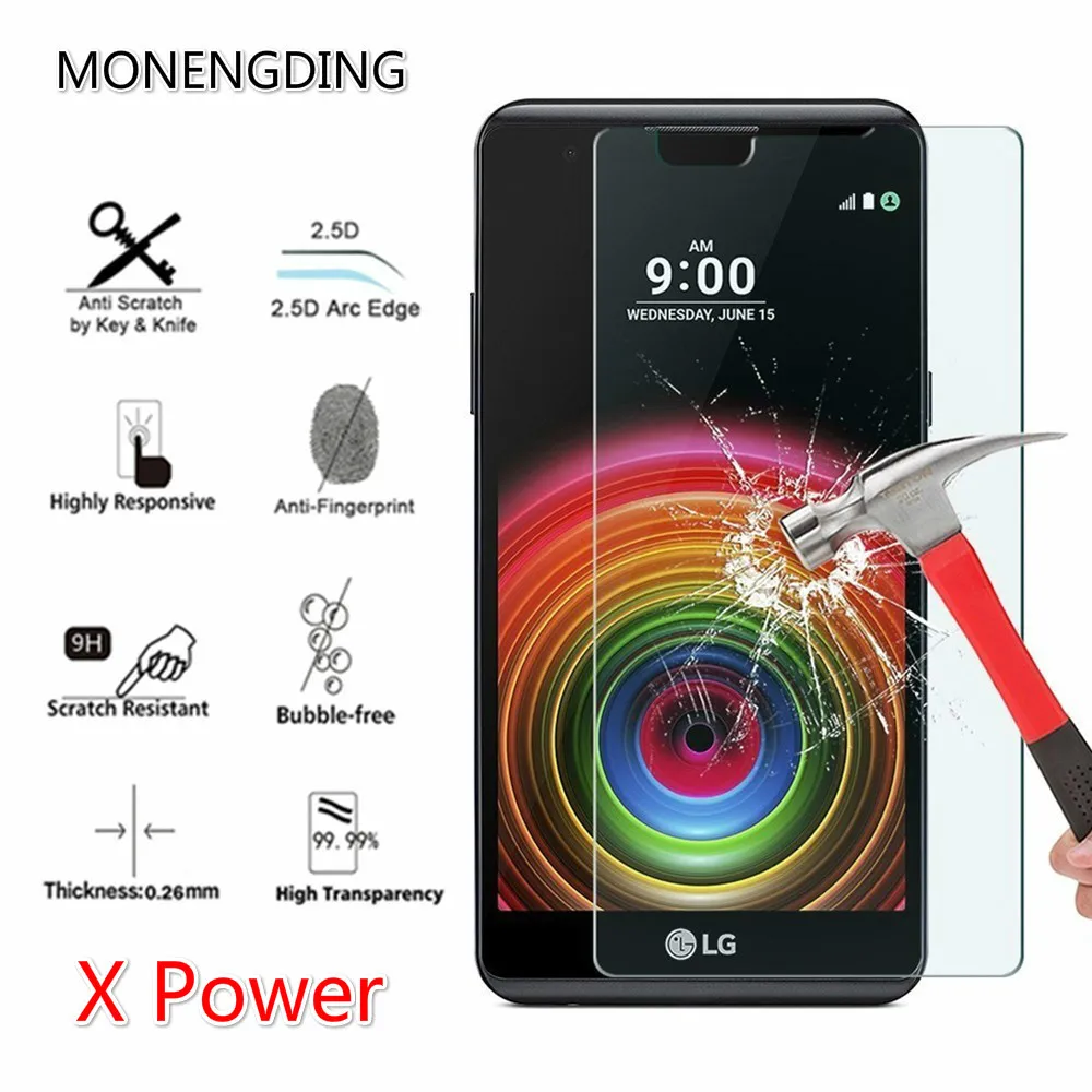 Защитное стекло для LG X Power 2 3 закаленное xpower 2.5D жесткая пленка 9h чехол|Защитные