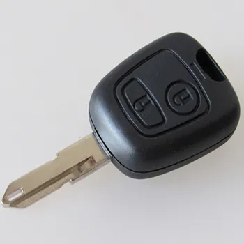 

DAKATU With LOGO 2 Buttons Remote Auto Car Key Case Shell Key Cover Uucut Blade For Peugeot 106 206 306 406