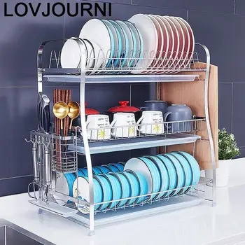 

De Accessories Organizer Cosinha Stainless Steel Dish Mutfak Cozinha Cuisine Cocina Organizador Kitchen Storage Rack Holder