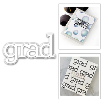 

2020 Hot New Graduation Sentiment Words Letter Metal Cutting Dies Foil and Crafts Scrapbooking For Congrat Card Making no stamps