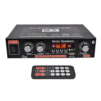 

Universal G30 HIFI Bluetooth Car Audio Power Amplifier FM Radio Player Support SD / USB / DVD / MP3 with Remote Controller