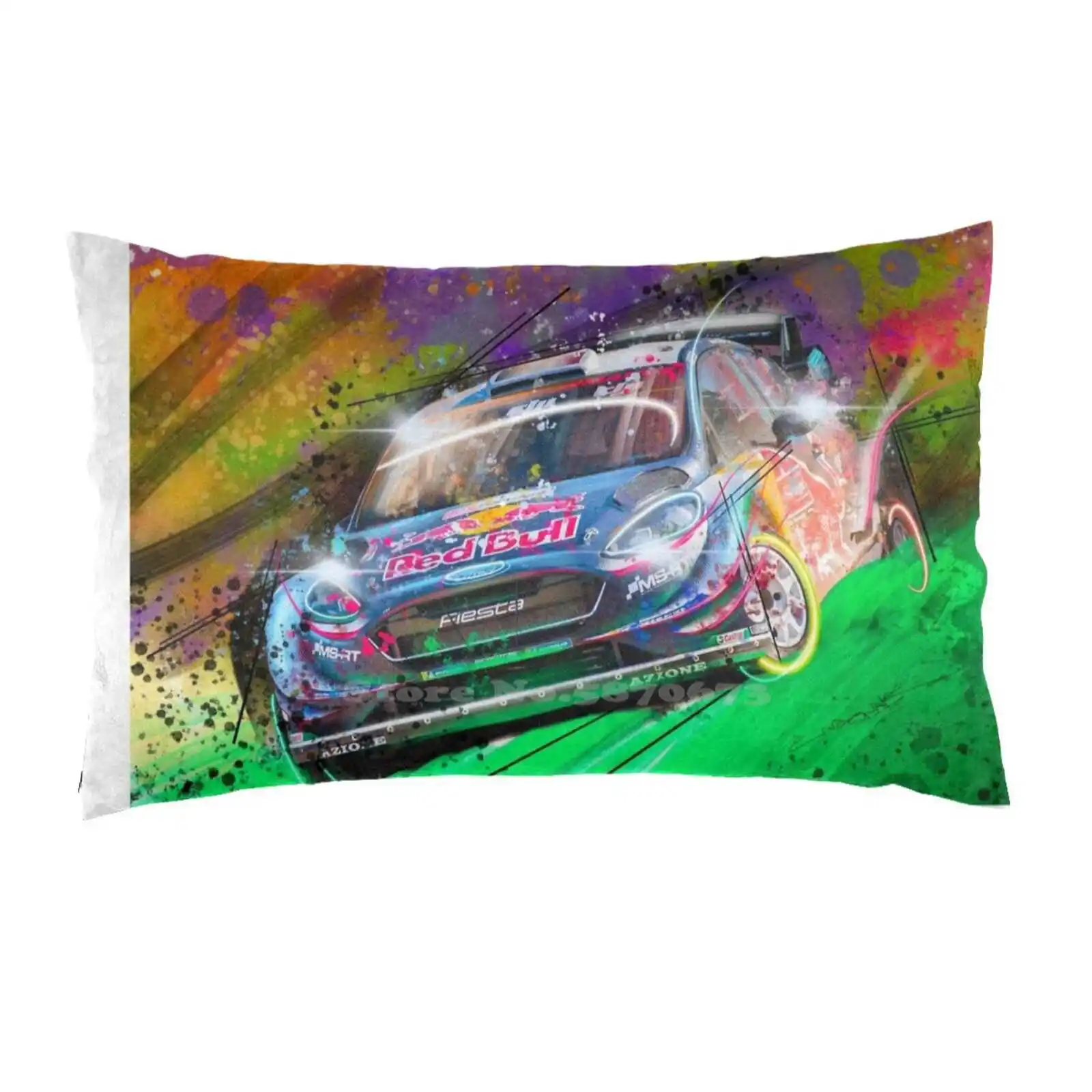 Wrc Fiesta Graffiti Artwork Home Sleeping Rettangolo Federa Wrc World Rally Rallye Monte Carlo Fiesta Wrc Rally Art Graffiti