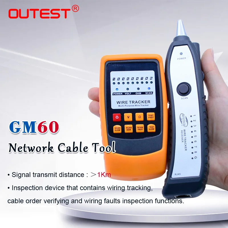 GM60 RJ45 RJ11 телефонный провод трекер сетевой кабель набор инструментов тестер детектор линия искатель