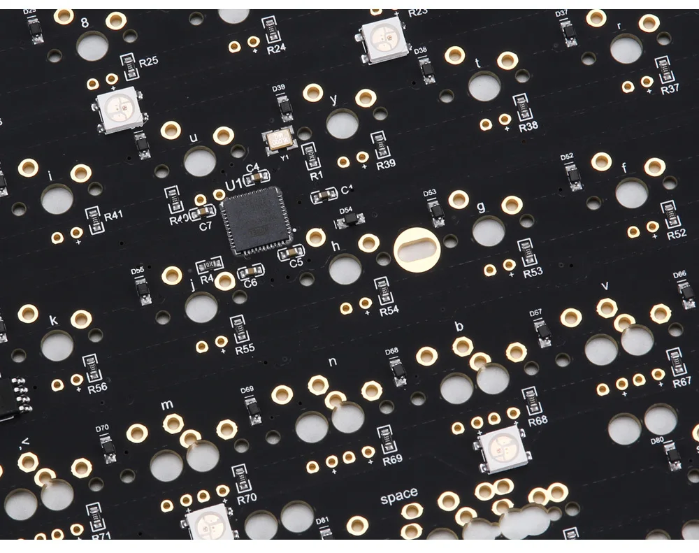 DZ60 пользовательская механическая клавиатура PCB 60% Usb Тип C поддержка стрелка ключ Alu пластина Gateron переключатель для Xd60 Gh60 RGB программируемый