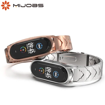 

For Xiaomi Mi Band 5 Strap for Mi Band 4 Metal Wrist Bracelet for Xiaomi Mi Band 3 Wristbands Stainless Steel Global NFC Version