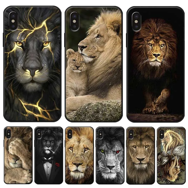 Чехол Lion Alpha Male Cub для iPhone X XS MAX XR 7 8 6 6S plus 5s SE Прозрачный мягкий силиконовый чехол