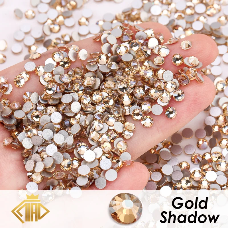 SS4-SS30 Colorful Non Hotfix Rhinestones Glitter Crystal Glue On Strass Diamond Rhinestones For Garment Nail art Decorations 