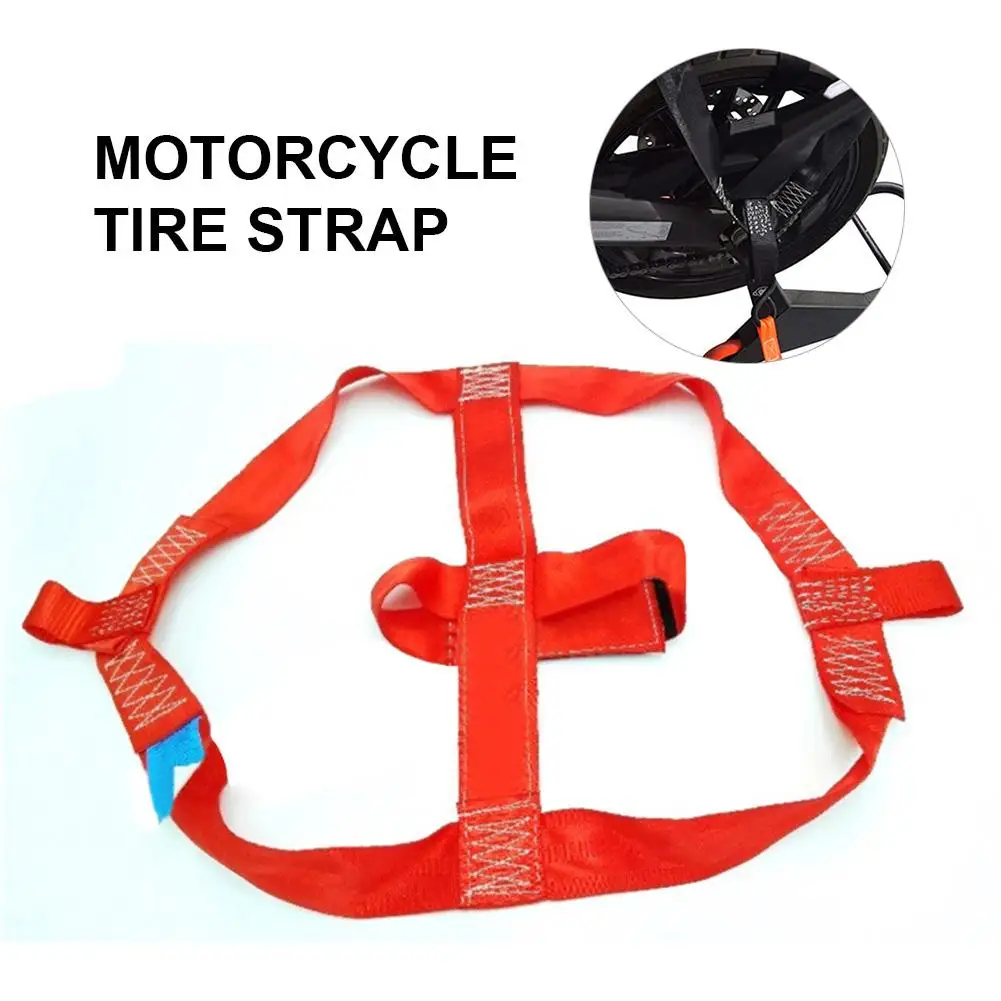 Motorcycle Electric Vehicle Binding Strap Fastening Tire Bundle Rear Wheel Strap Motorcycle Tire Foldable For Easy Storage