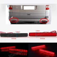 2pcs Tail Stop Brake Light for VW T5 Transporter / Caravelle / Multivan 2003-11 Red black Rear Bumper Reflector LED (CA243) Car 2pcs Tail Stop Brake Light for VW T5 Transporter / Caravelle / Multivan 2003-11 Red black Rear Bumper Reflector LED (CA243) Car
