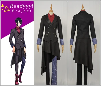 

Game Readyyy RayGlanz Kousaka Ango Cosplay Costume Custom Men Women Unifrom Jacket Trench Apron Red Shirt Pants Halloween