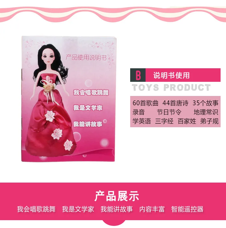 Creative Smart Dialogue Remote Control Children Rag Baby Singing Dancing Story Princess Set Birthday Gift