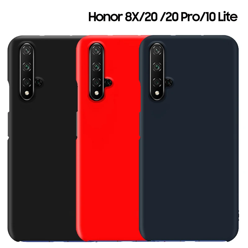 

For Huawei Honor 20 Case Liquid Silicone Soft Cover For Huawei Honor 8X 20 Pro 10 Lite Protective Shockproof Back Funda Case