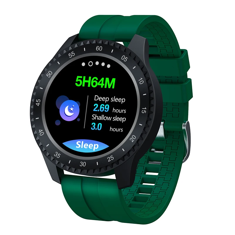 ESEED F17, умные часы, 1,54 дюймов, большой экран, IP68, водонепроницаемые, 20 дней, длительное время ожидания, погода, мужские Смарт-часы для android ios - Цвет: Green
