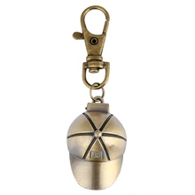 Retro Bronze Caps Keychain Quartz Pocket Watch Key Chains Man Necklace Pendant Student Clock Christmas Gifts for Men Women Kids