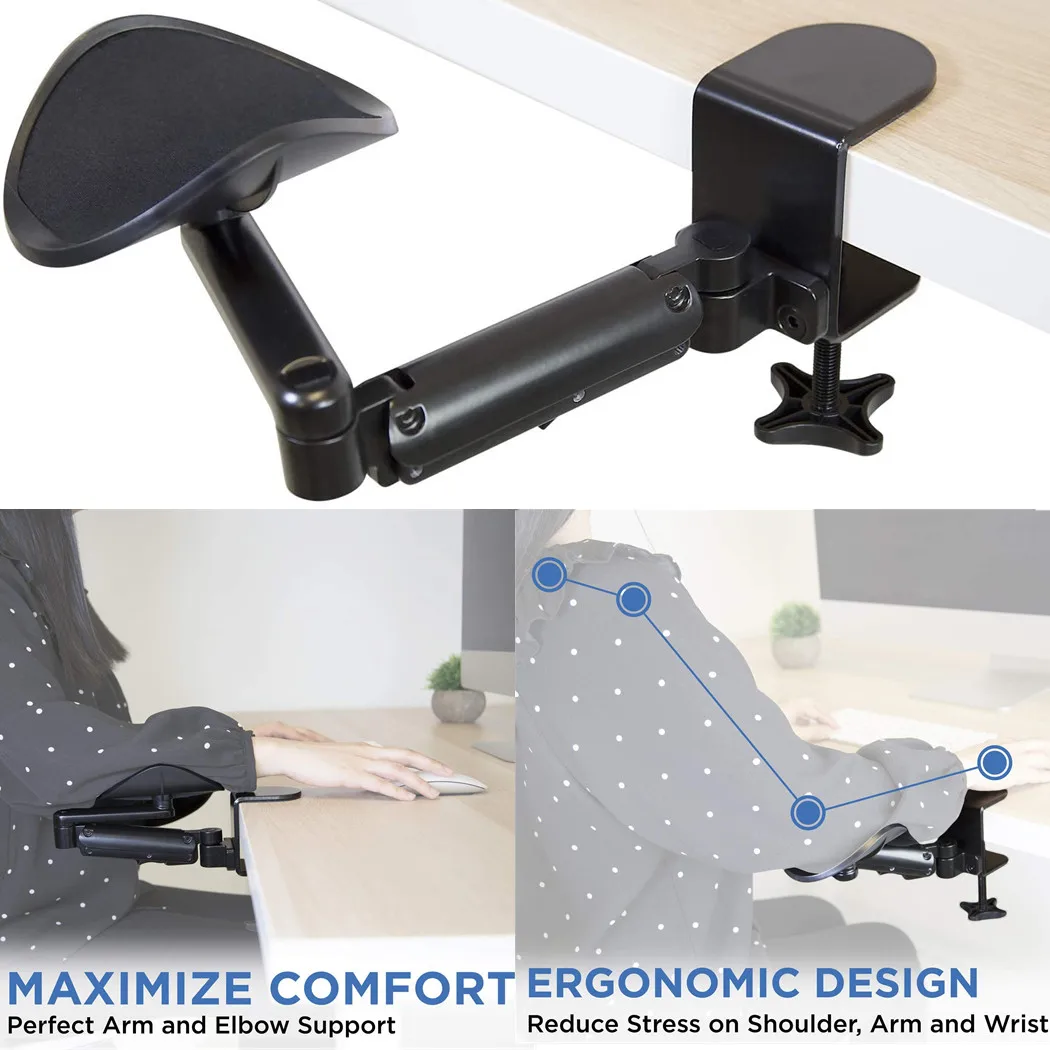 Descanso Ergonômico do Braço para a Mesa do Computador Descanso Giratório do Braço Almofadas de Suporte do Escritório Mouse Pad Suporte do Ombro da Mão - Imagem 6