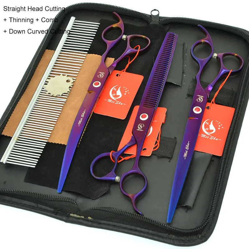 HB0266 with Bag 8," ножницы для стрижки собак из японской стали, ножницы для стрижки домашних животных, изогнутые ножницы, филировочные ножницы для стрижки собак Tesoura, инструменты HB0263 - Цвет: HB0266 with Bag