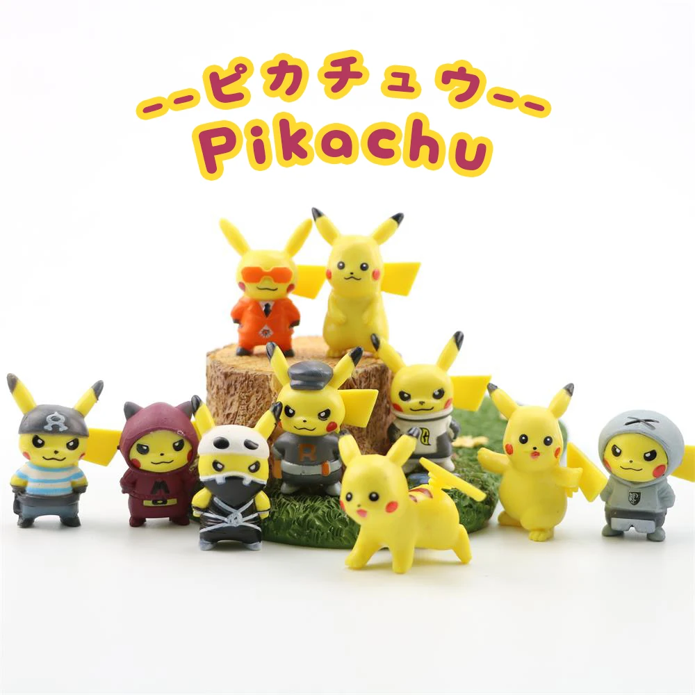 

10pcs/set New Style Pikachu Figures 4cm Mini Kid Cartoon Pirate Pikachued Pvc Anime Action Figures Toys Pokemoned Figures Doll