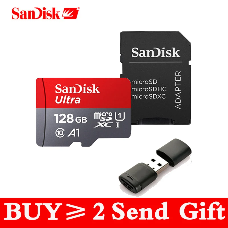 Карта памяти Micro SD SanDisk карта 16 ГБ 32 64 Гб 128 MicroSD Max 80 м/с Uitra C10 TF C4 8G|cartao de memoria|cartao desandisk