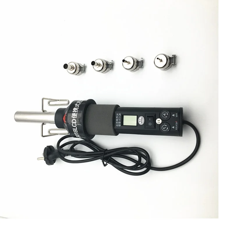 450 Вт ЖК-Регулируемая электронная Тепловая фена для волос паяльная станция IC SMD BGA Rework 4 насадки 8018 ЖК-дисплей