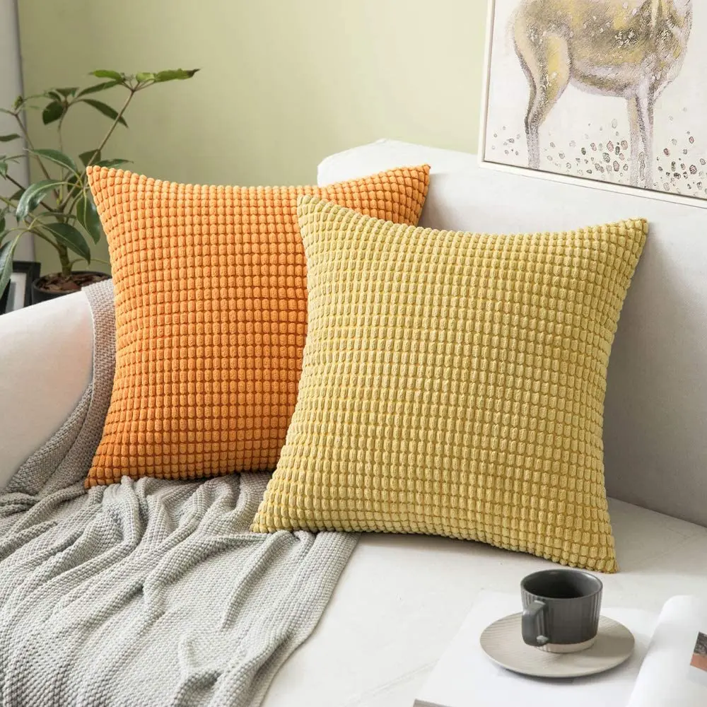 

Soft Corduroy Pillow Case Nordic Solid Decorative Cushion Cover Large Size Corn Striped Pillow Cover for Couch Sofa Home Decor