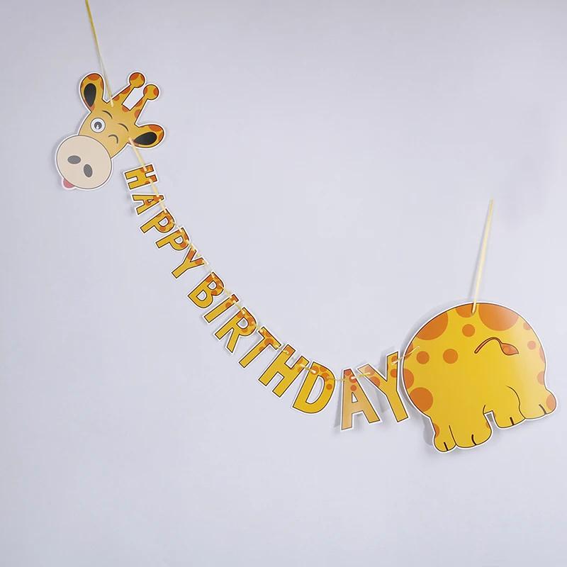 1 комплект с днем рождения Жираф бумажные подвесные украшения diy вечерние украшения
