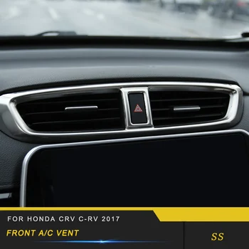 

Car Auto front A/C vent air condition vent frame Sitcker decoration trim cover Accessories for Honda CR-V 5th 2017-2020