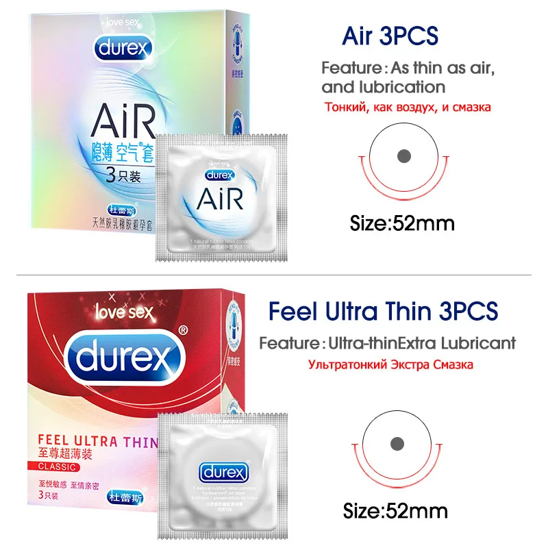 Презервативы Durex 5 шт. маленькие Размеры ультра тонкий Портативный презервативы