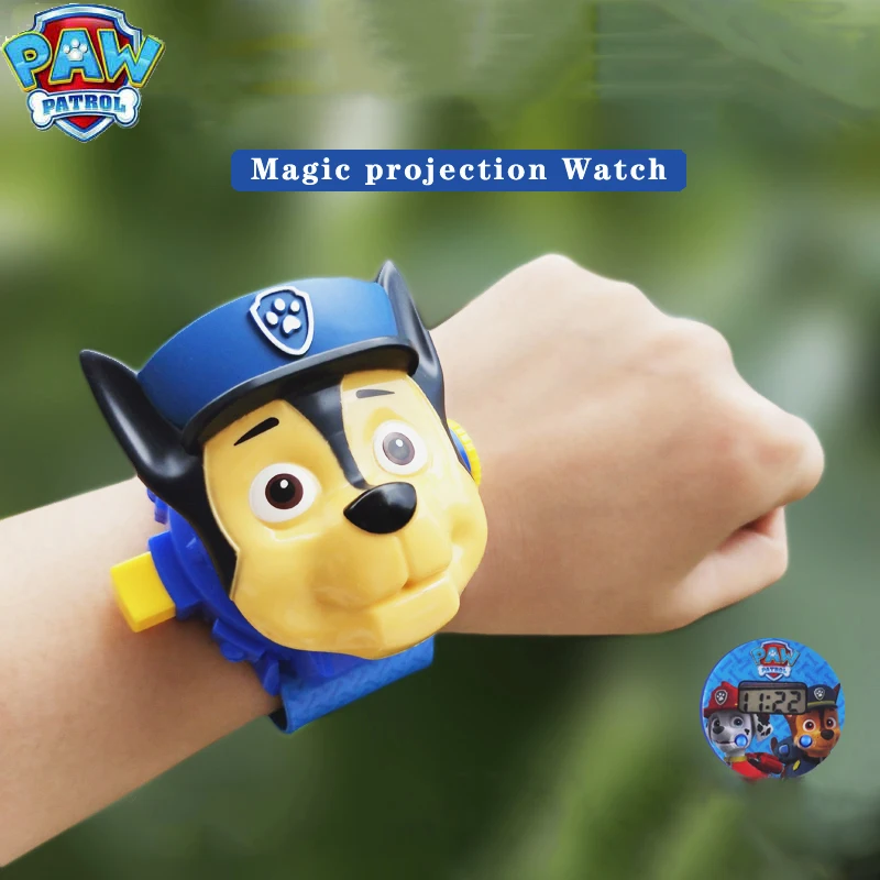 

Paw Patrol Toys Set 3D Projection Watch Action Figure Birthday Anime Figure Patrol Paw Patrulla Canina Children Toy gift 7D08
