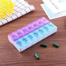14/7 grades 7 dias semanal pílula caso medicina tablet dispensador organizador caixa de comprimidos divisores pílula armazenamento organizador recipiente