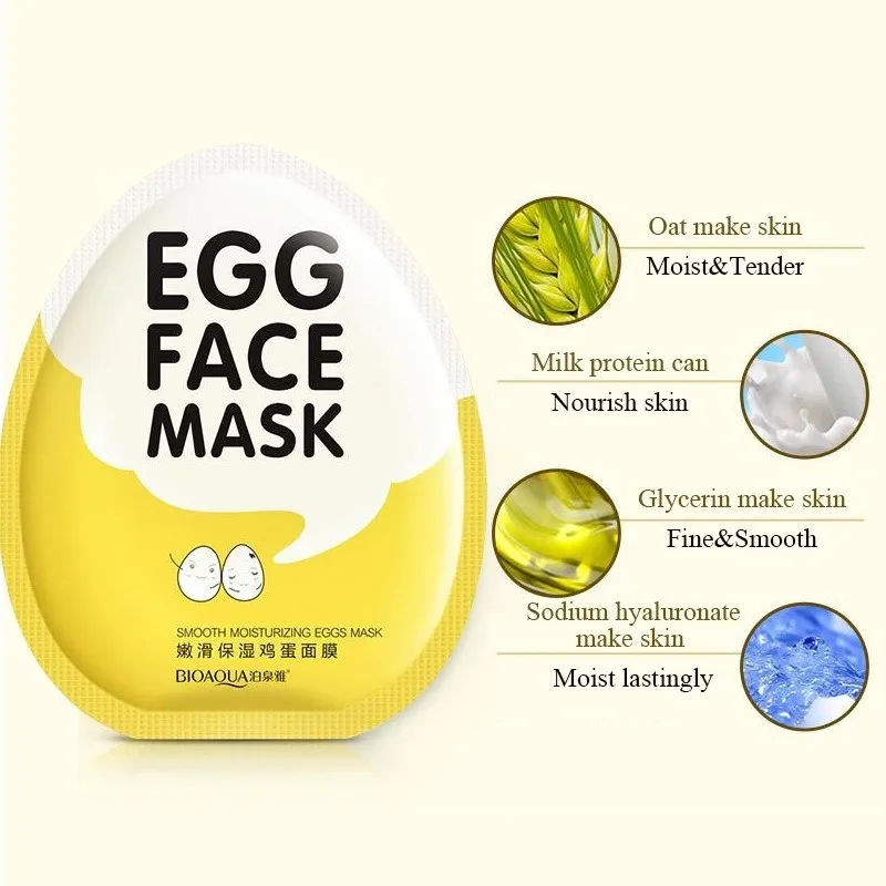 Egg Facial Masks Skin Care Wrapped Mask Oil Control Brighten Tender Moisturizing Face Mask moisturizing mask4