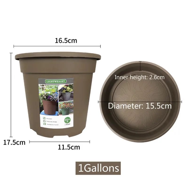 Min Flower Pots Planters Pot Trays Plastic Pots Creative Small Bonsai Pots for Succulent plants Garden Desk Home Decor - Цвет: B 1 gallon pot tray