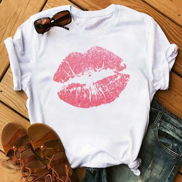 Maycaur-Camiseta con estampado de corazones Kawaii para mujer, ropa urbana  de ocio Harajuku, ropa de bolsillo - AliExpress