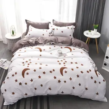 

50 2020 Bed Linen Set Moon Stars Luxury Bedding Set Twin/Full/Queen/King/Super King Size 3/4pcs Duvet Cover Set