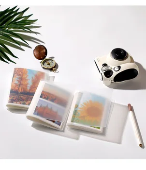 

Transparent Holds 40/80 Pockets Photos Instax Album for Mini Instax & Name Card 3 inch/5 inch Photo Movie Ticket Collection Book