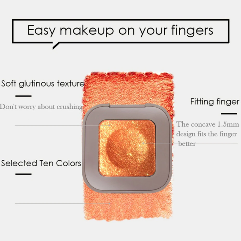 NOVO Pigment Glitter Eyeshadow Long Lasting Single Fingertip Eye Makeup