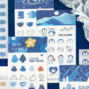 

Kawaii Journal Stickers Protection of Environmental Protection Animals Stickers Scrapbooking Koala Polar Bear Stickers