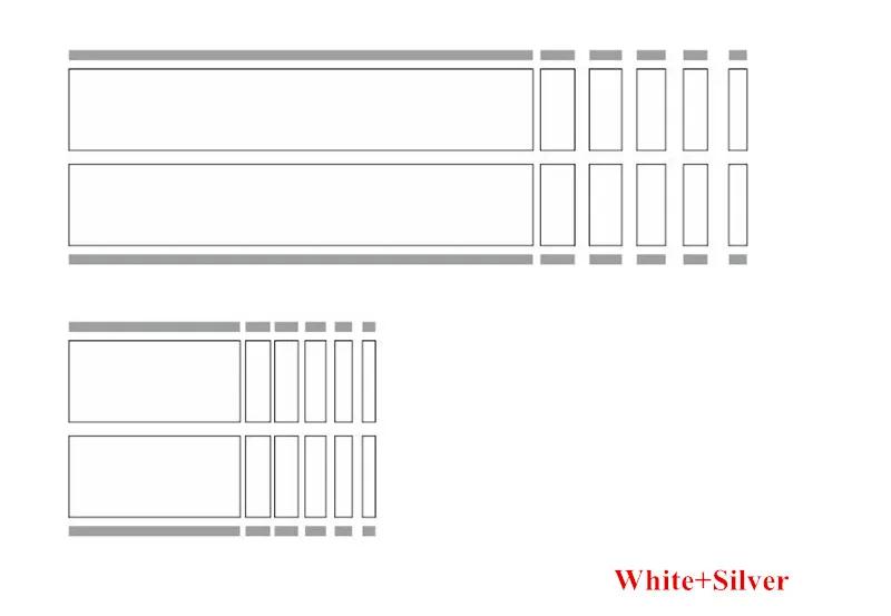 Авто капот багажник Декор наклейки гоночная полоса тело Виниловая наклейка для Mini Cooper Countryman R60 2013- аксессуары для автомобильных наклеек - Название цвета: White-Silver