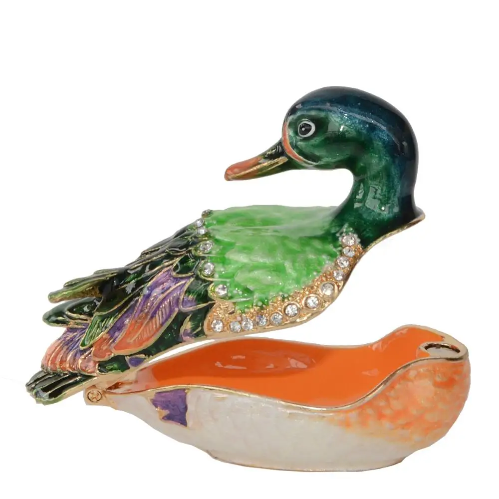 Duck Trinket Box Bird Figures Jewelry Storage Novelty Gift Decoration Home mini storage boxes