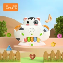 Мама КРОЛИК Младенческая музыкальная игрушка многофункциональная электронная клавиатура парная коробка младенец раннее образование игрушка животное электронный Keyb