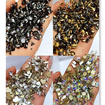 

50pcs Natural Riverstones Blooming Colorful Amber Stones Rhinestones Jewelry Decorations Charm DIY Manicure Nail Art Accessories