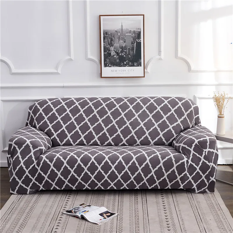 Lingge узор стрейч чехлы для диванов большая эластичный спандекс диван Полотенца плотно прилегает к телу завернуто в 1/2/3/4 сиденья - Цвет: Color 3