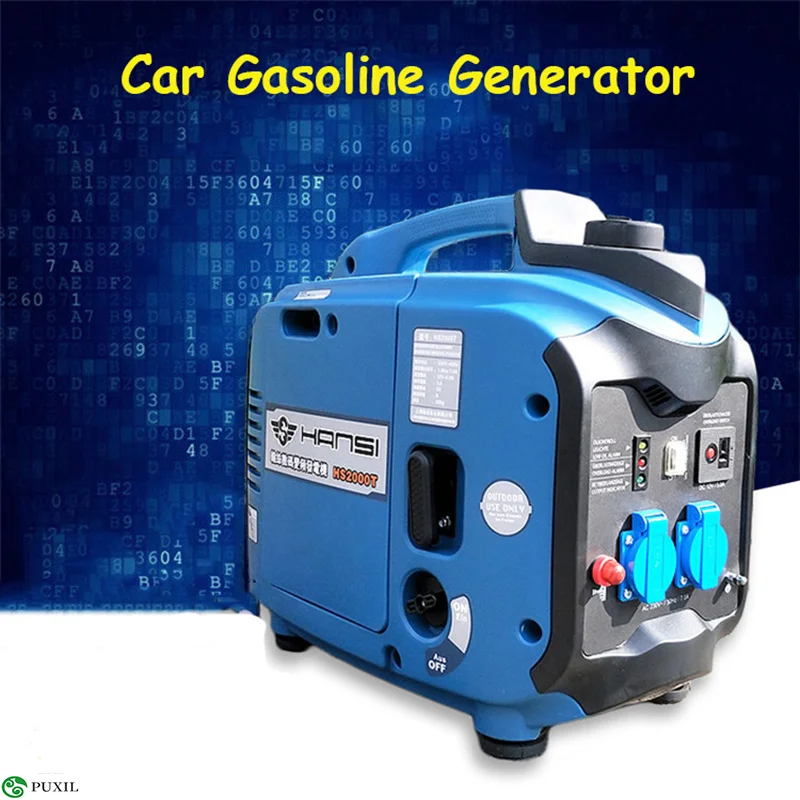 

HS2000T 2000W Portable Car Gasoline Generator 220V Electric DC Inverter Generator 3.2L Digital Gasoline Engine Generator