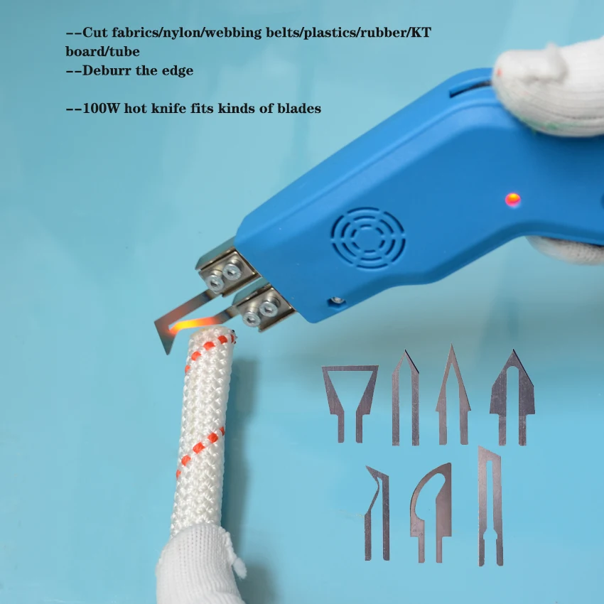 TOYOBER Webbing Belt Cutter Thermal Cutting Knife Electric Hot Knife Fabric Heat Cutter Rope Nylon Cloth Heating Knife